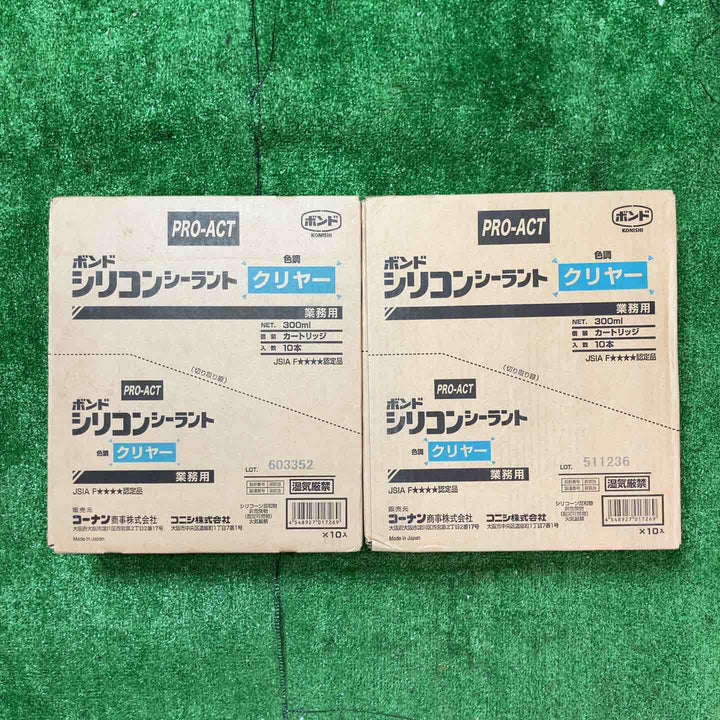 KONISHI/コニシ ボンド シリコンシーラント 300ml 10本入×2箱 クリヤー 【桶川店】