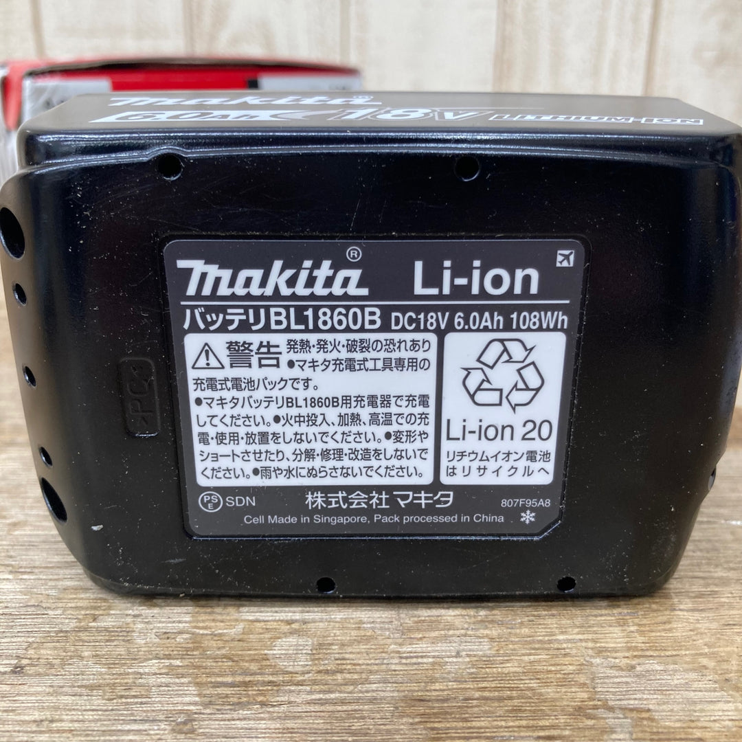 ★マキタ(makita) リチウムイオンバッテリー 18V/6.0Ah BL1860B【柏店】