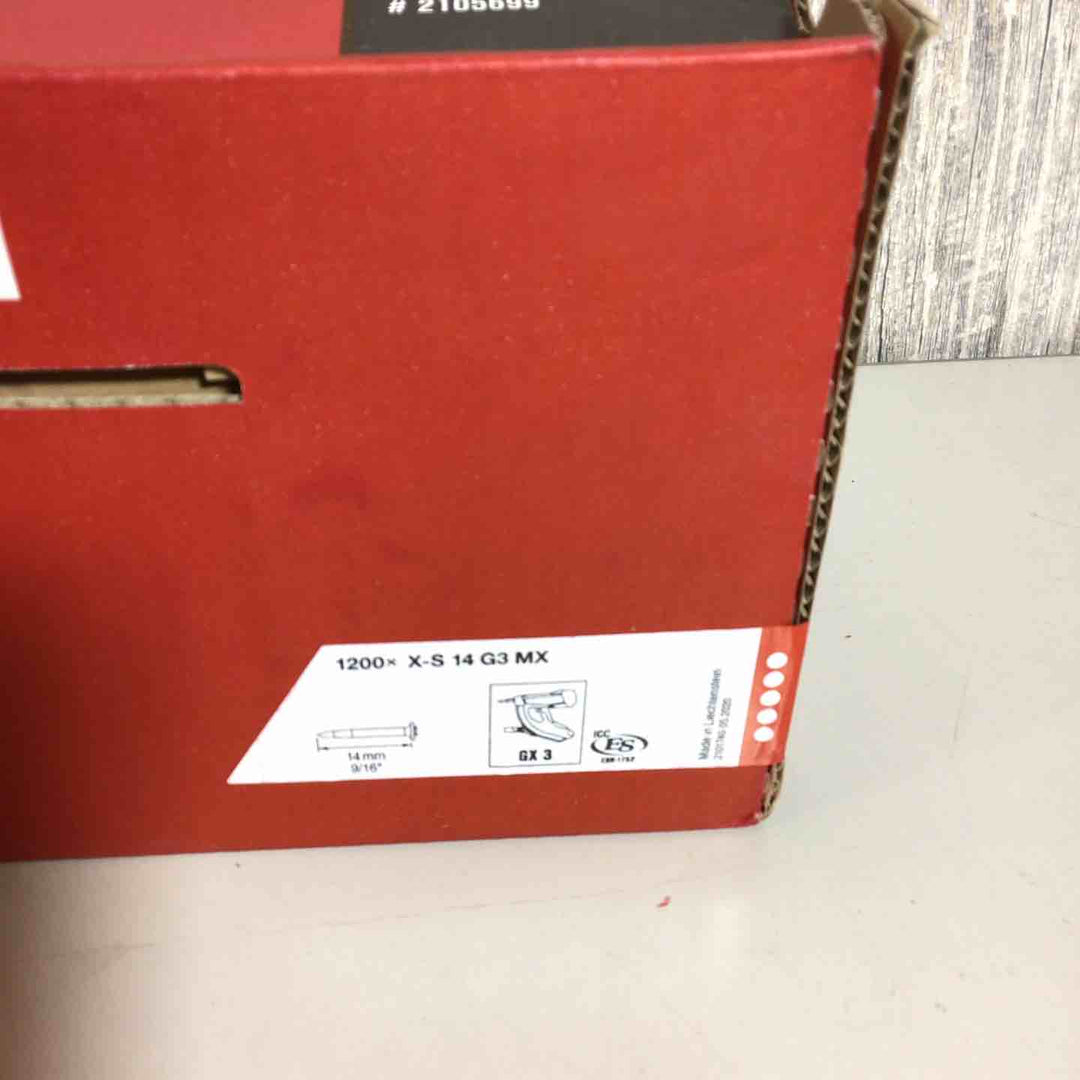 【未使用品】 HILTI GX3ガス式鋲打機用 鋼材用プレミアム連発ピン 1200X X-S 14 G3 MX ヒルティ 鋼材 鋼 【戸田店】