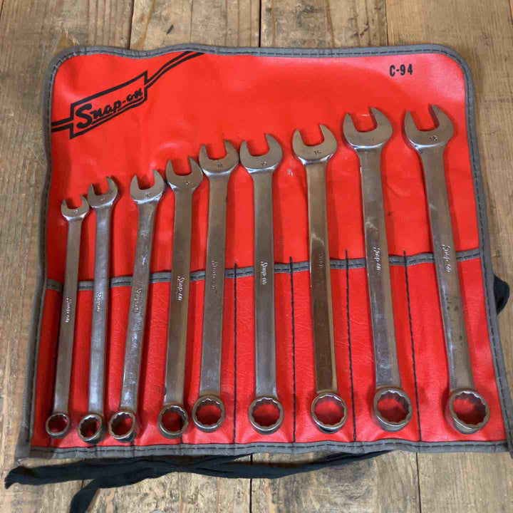 スナップオン(Snap-on) 旧ロゴ コンビネーションレンチセット OEXM100-180 計9点【所沢店】