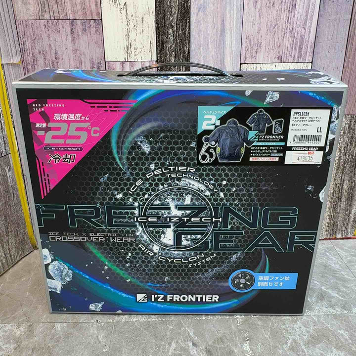 ◇アイズフロンティア P.E.F.半袖ワークジャケット ペルチェセット 春夏用 ディープグレー PS11015 13 LL【八潮店】