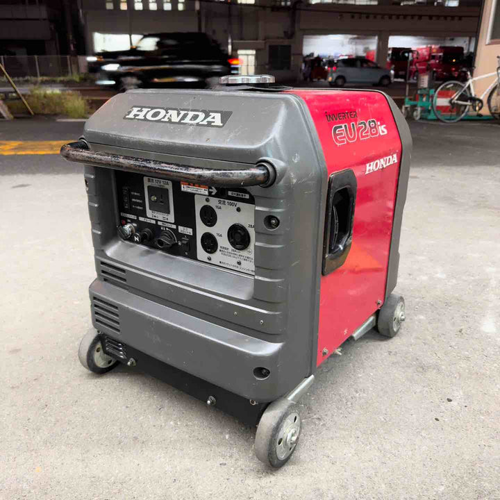 【中古・店頭受取り限定】 ホンダ HONDA インバーター発電機 EU28iS 車輪あり バッテリ付き セルスタート搭載 防災 非常用電源 【桶川店】