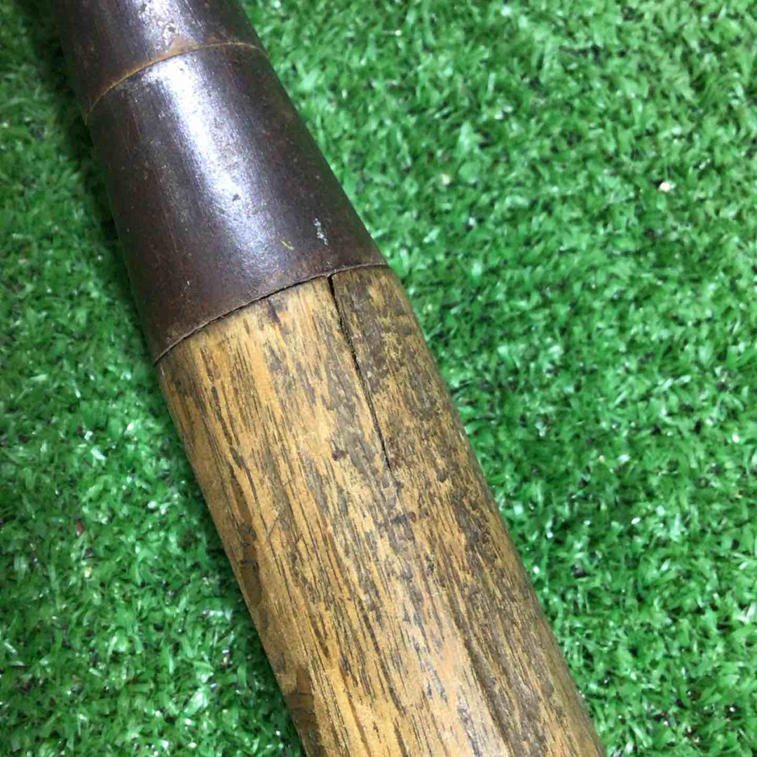 銘不明 突き鑿 先端幅約48mm 全長約600mm 刃こぼれ 柄に割れ 【川口店】