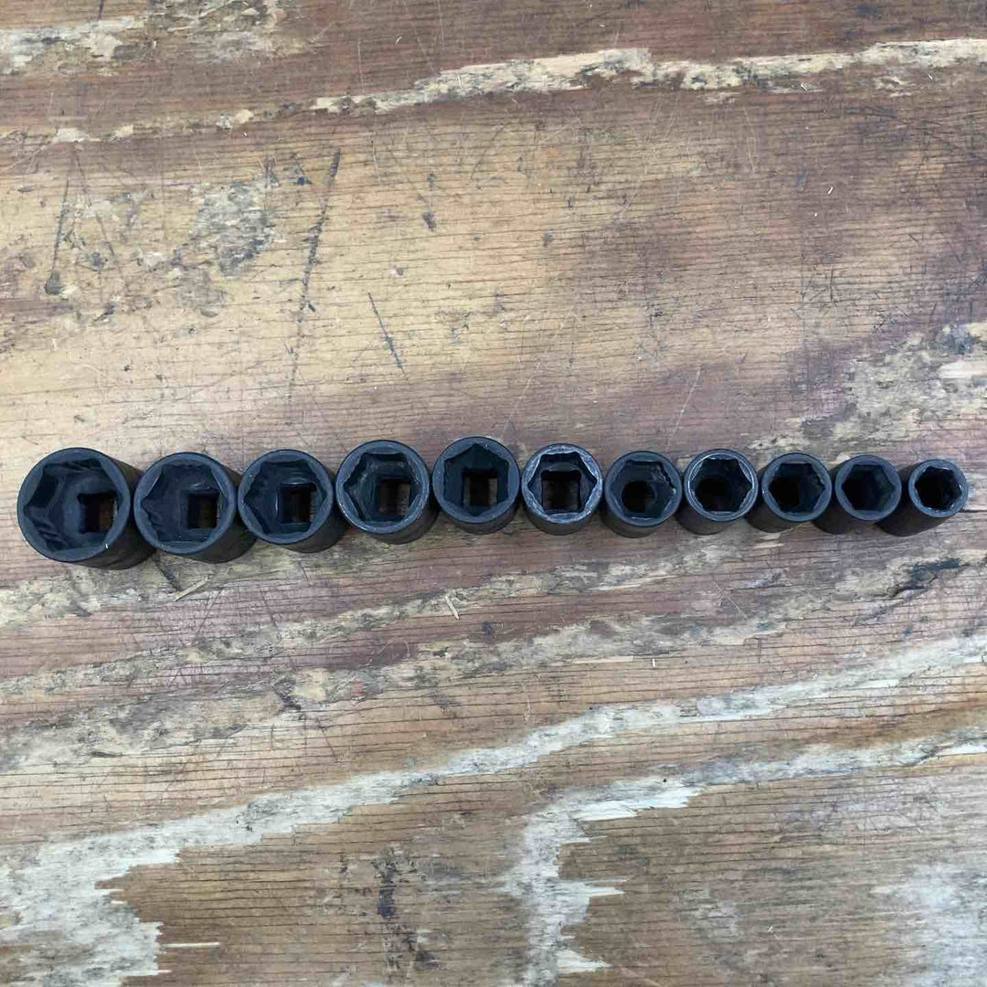【中古品】▲マックツール(MACTOOLS)  3/8 インパクトソケットセット SXPGM116BR 22~10mm (21, 20欠品) 計11点【柏店】