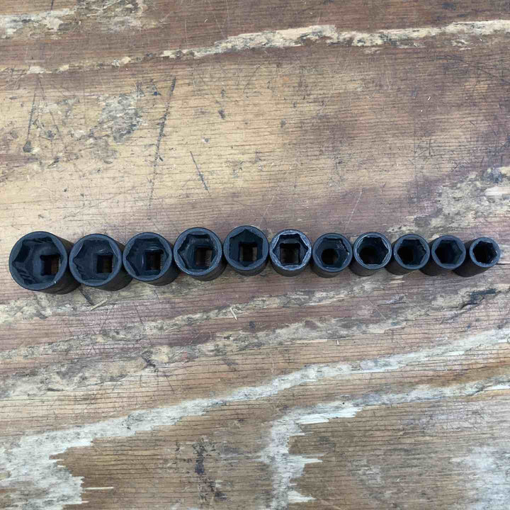 【中古品】▲マックツール(MACTOOLS)  3/8 インパクトソケットセット SXPGM116BR 22~10mm (21, 20欠品) 計11点【柏店】