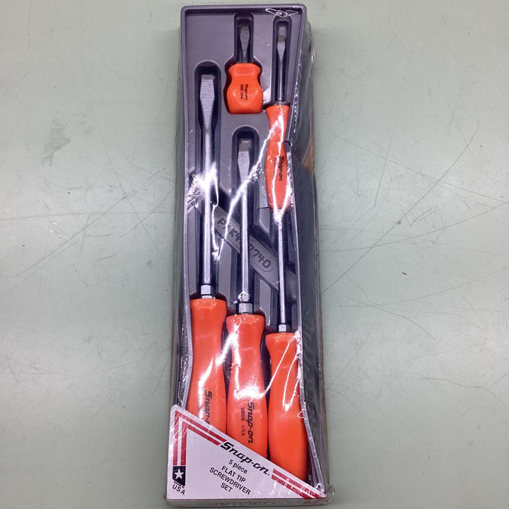 Snap-on / スナップオン マイナスドライバー 旧グリップ USA SDD1 ～ SDD8 5本セット SDDS50O【越谷店】