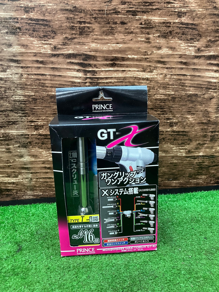 プリンス　ガストーチGT-X タイプＴ ワンタッチトーチバーナー  セット内容／付属品：ガスボンベGT-G（200g）1本　【川越店】