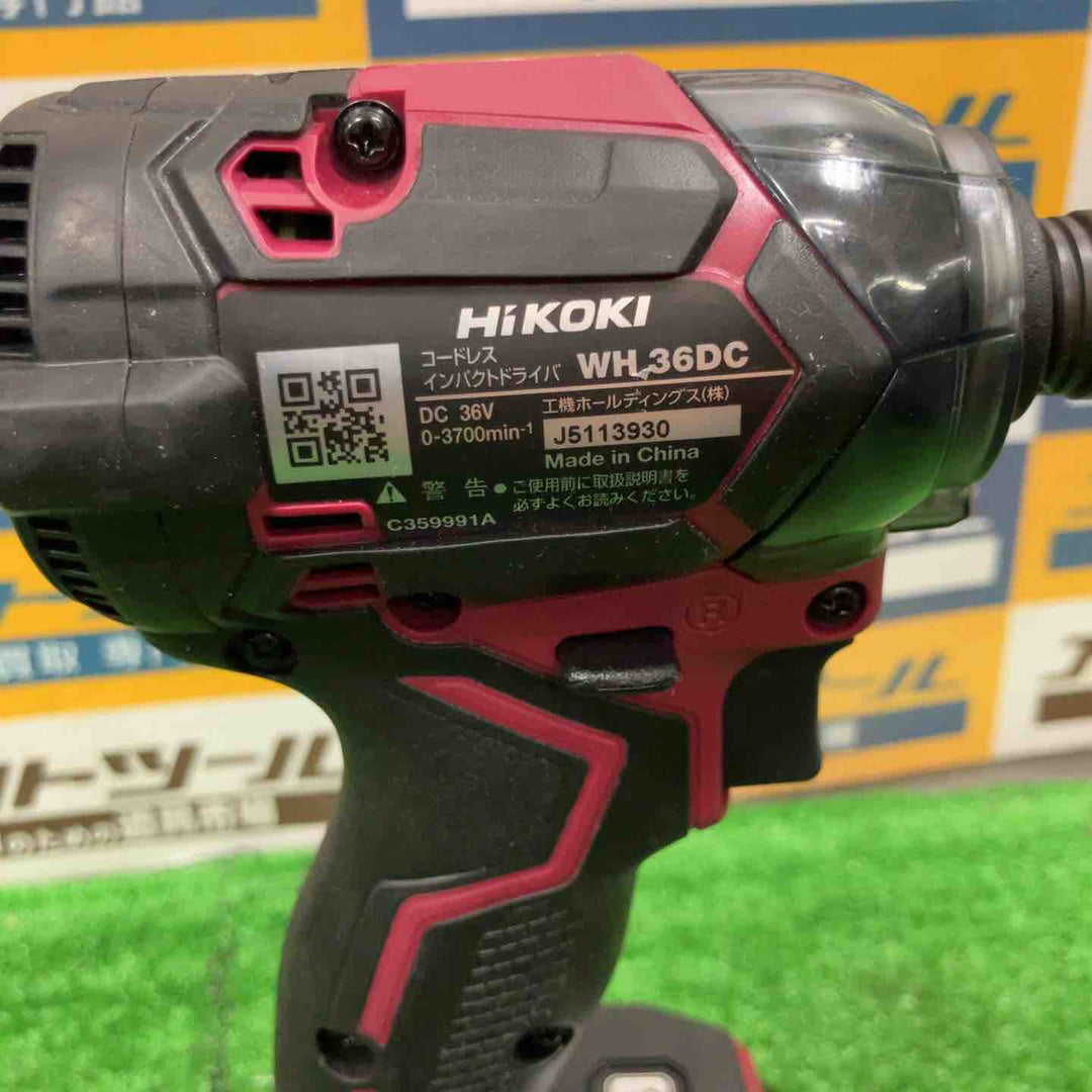 ◇ハイコーキ(HIKOKI ※旧:日立工機) コードレスインパクトドライバー フレアレッド  WH36DC(2XPRSZ)【草加店】