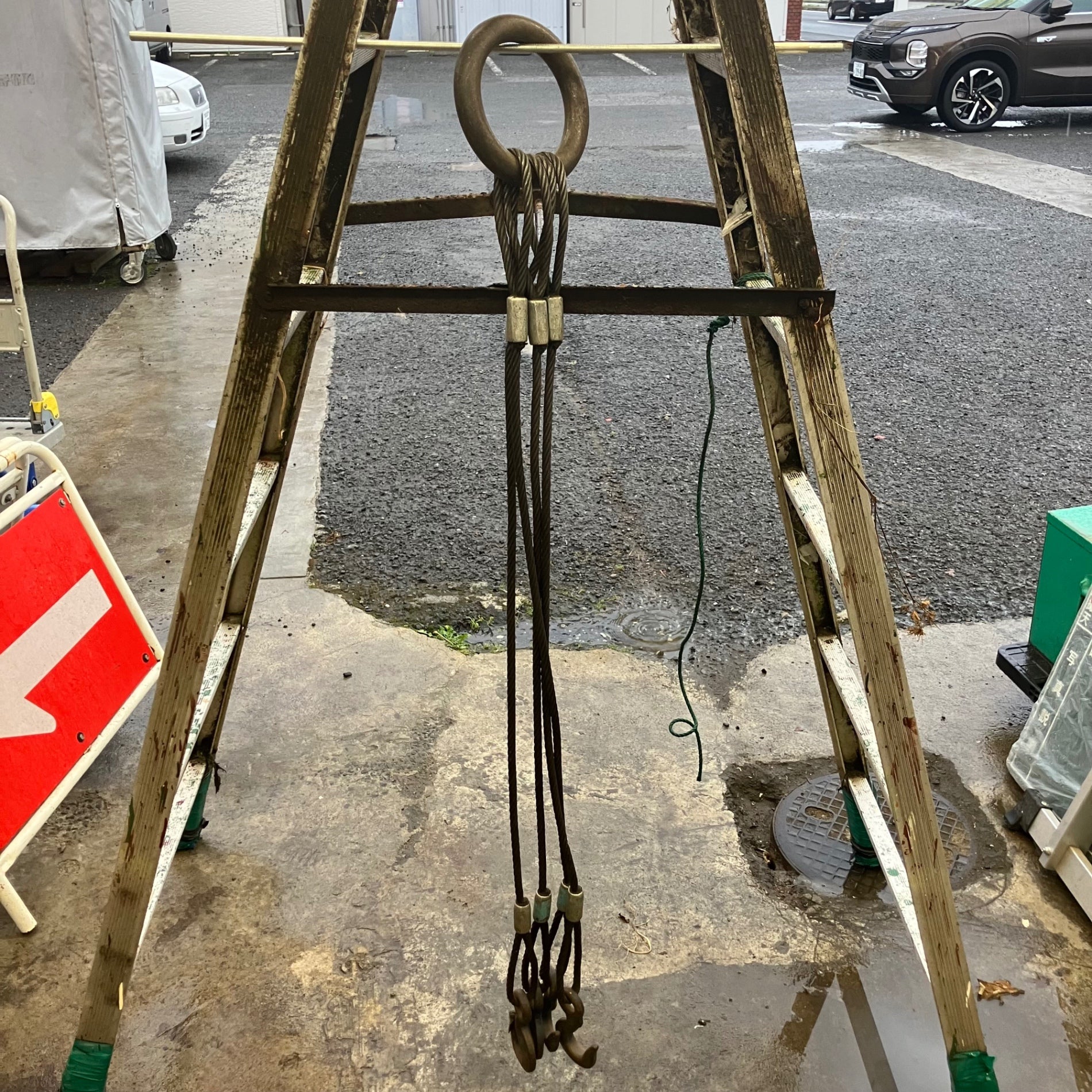 ◇カンサイ KANSAI 4点吊りワイヤー 500kg 現状販売品 玉掛け ワイヤースリング【柏店】 ◇カンサイ KANSAI 4点吊りワイヤー 500kg 現状販売品 玉掛け ワイヤー