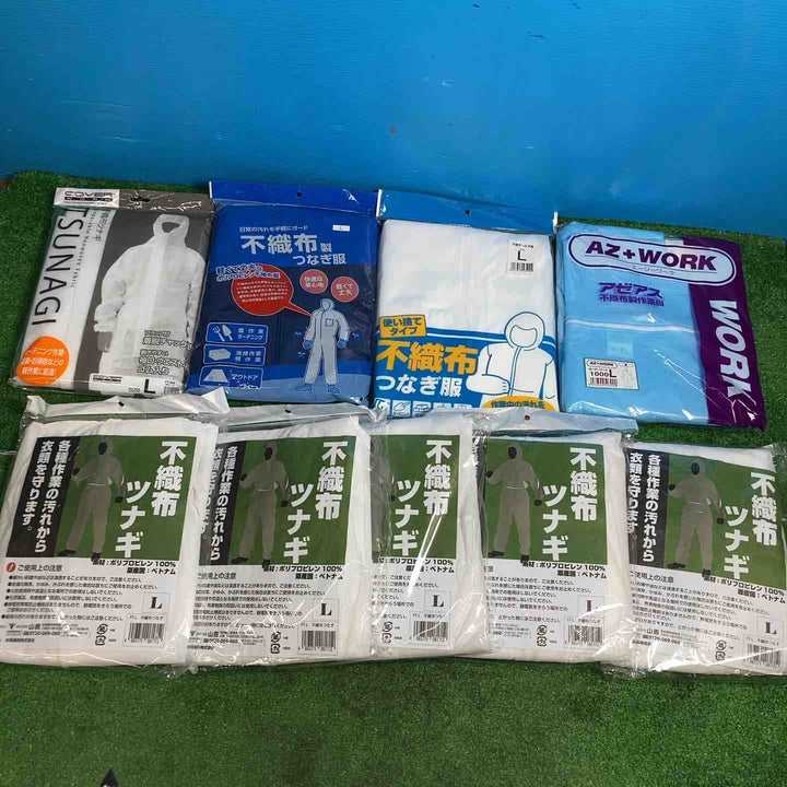 不織布ツナギ 22点まとめ売りセット サイズM×4 / L×9 / LL×4点/ 3L×5点【岩槻店】