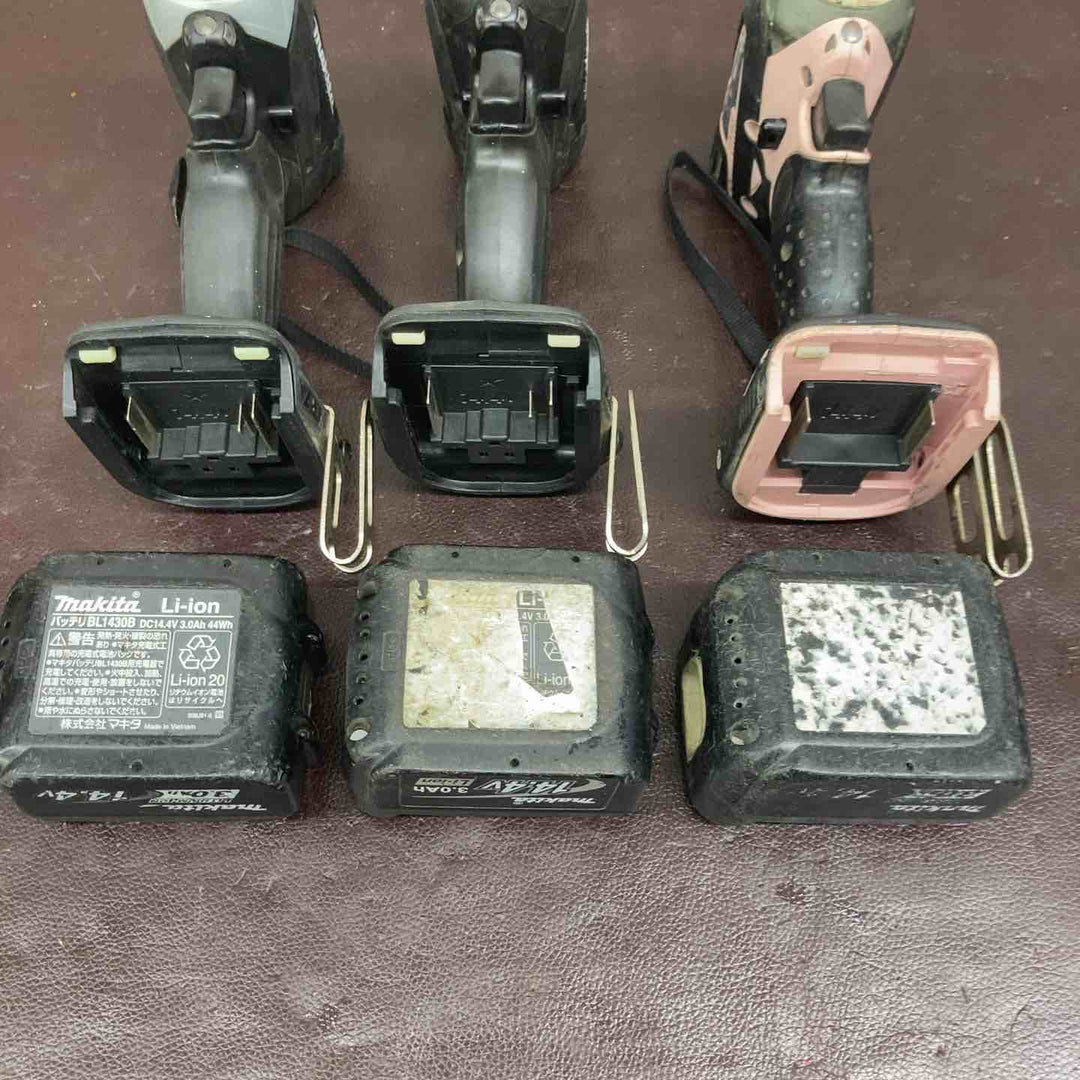 【中古品】 マキタ(makita)14.4V インパクトドライバー 3台まとめ TD134DX2ZB TD134DZB TD133DZP 【東大和店】