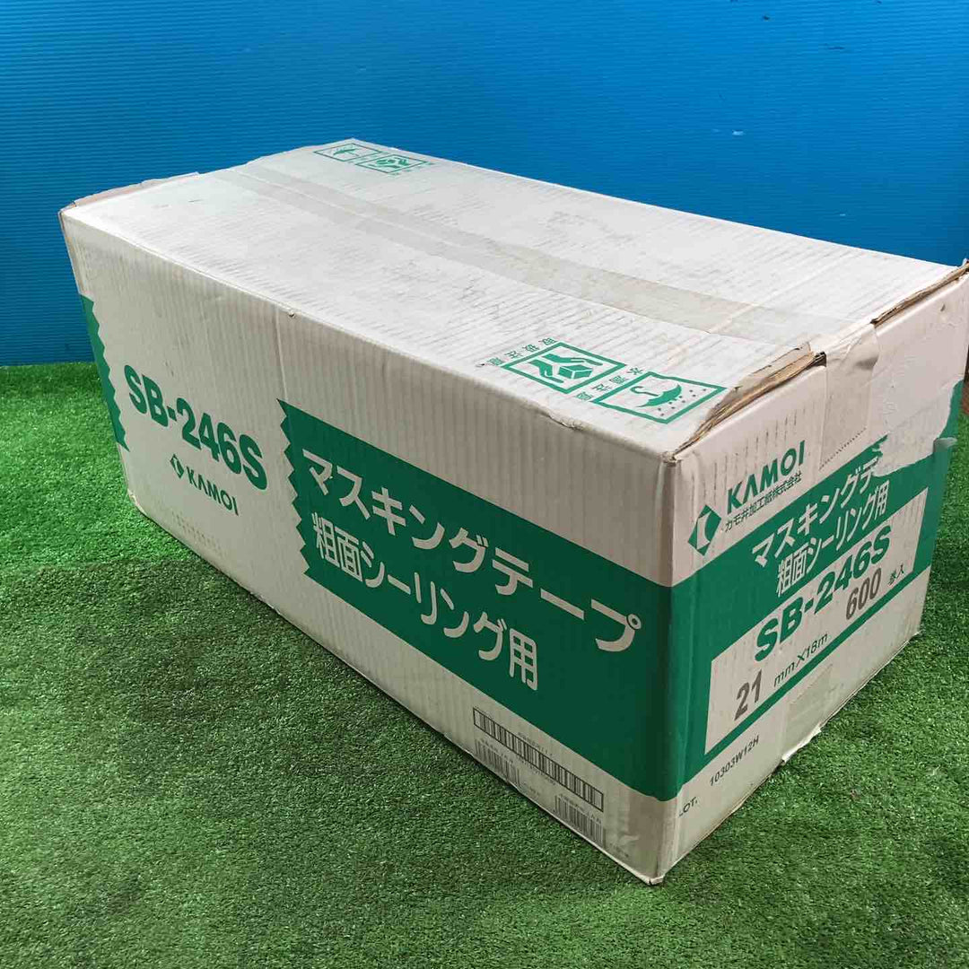 カモ井 KAMOI マスキングテープ 粗面シーリング用 SB-246S 21mm×18m 600巻【岩槻店】