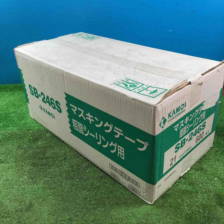 カモ井 KAMOI マスキングテープ 粗面シーリング用 SB-246S 21mm×18m 600巻【岩槻店】