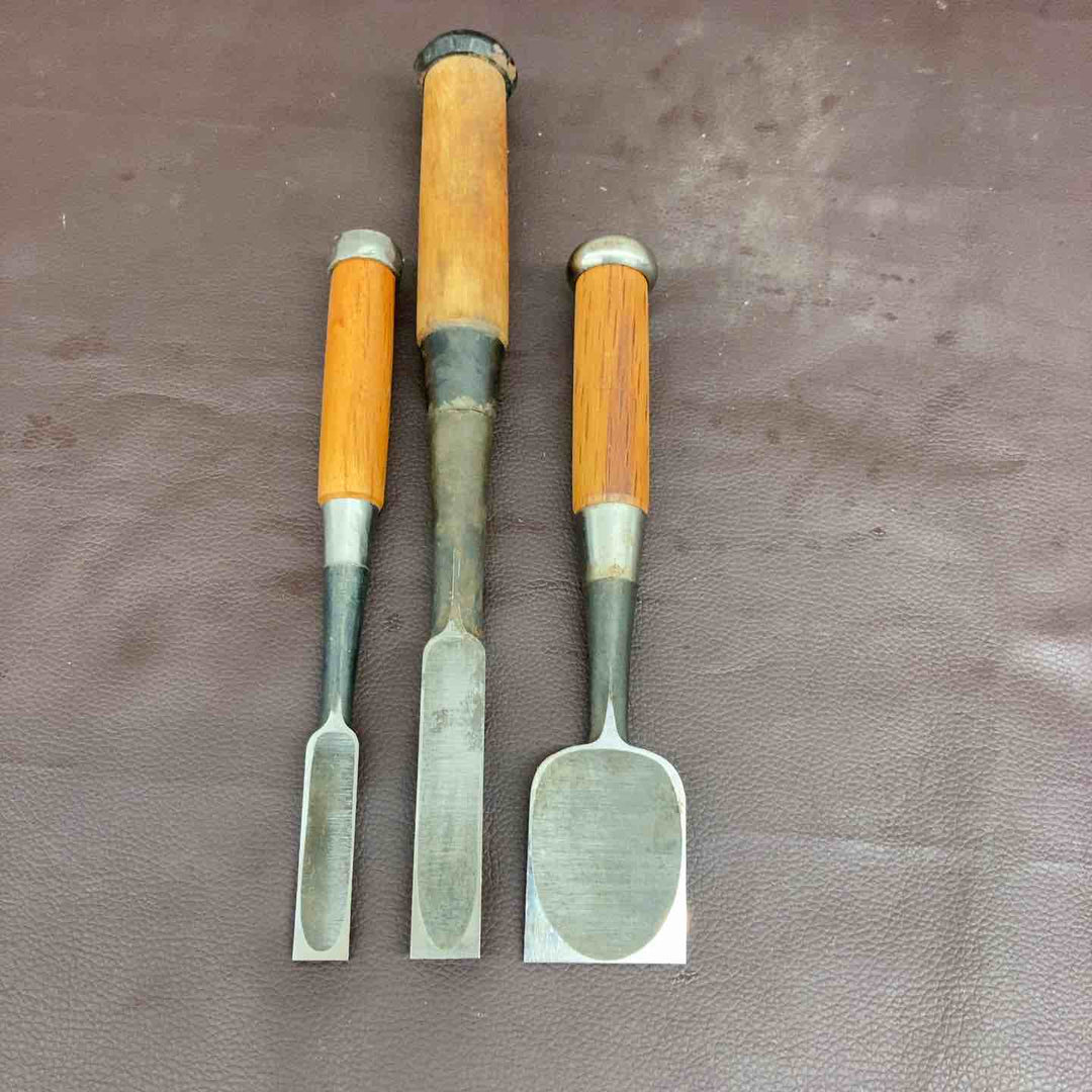 【中古美品】 【超希少】 鑿 石流 3本セット 和工具 のみ ノミ 鉋 大工 骨董品 【東大和店】