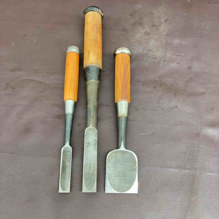 【中古美品】 【超希少】 鑿 石流 3本セット 和工具 のみ ノミ 鉋 大工 骨董品 【東大和店】