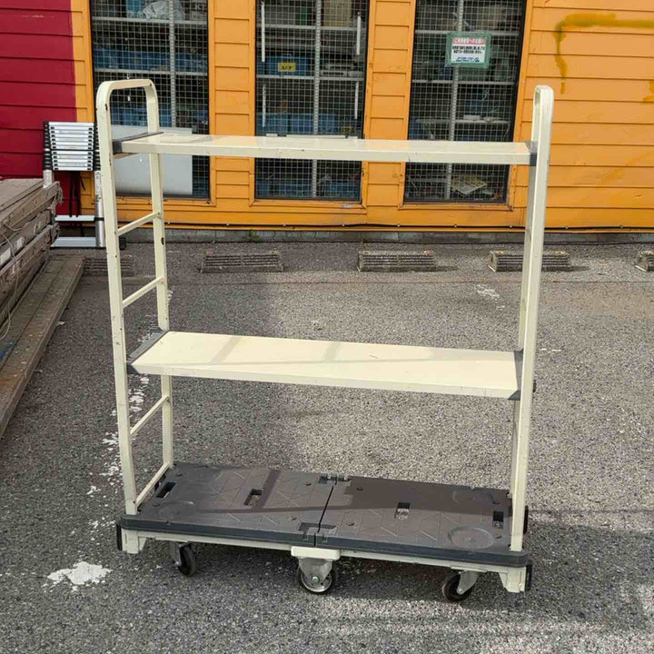 【店頭受取り限定】KAWAJUN　6輪台車　棚板2枚付き【草加店】