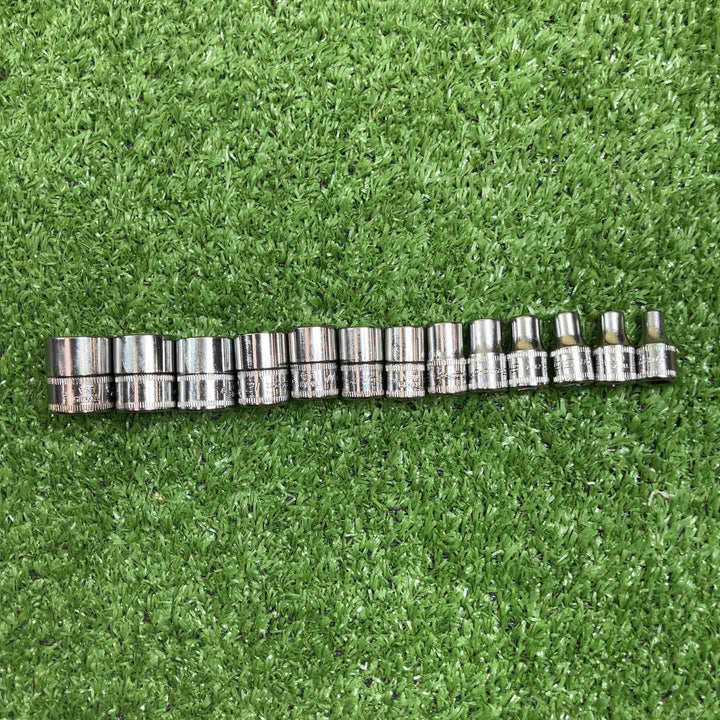 【美品】▼Snap-on　スナップオン　1/4ラチェットセットT72 エクステンションバー1点　ソケット15-4mm13点【川崎店】