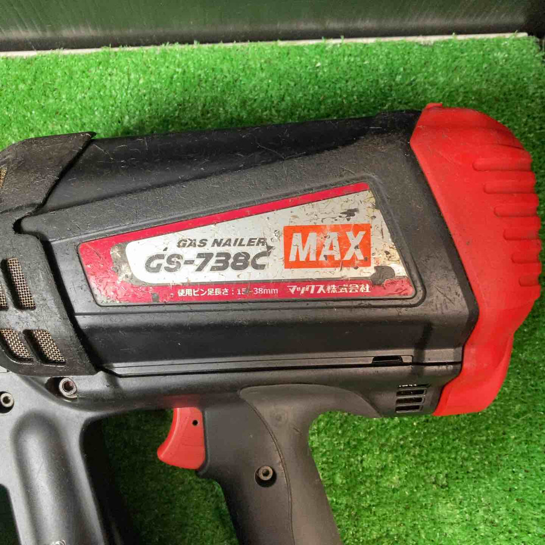 【中古品】◇マックス(MAX) ガスネイラ GS-738C バッテリー1個、充電器付き◎代用ケース【岩槻店】
