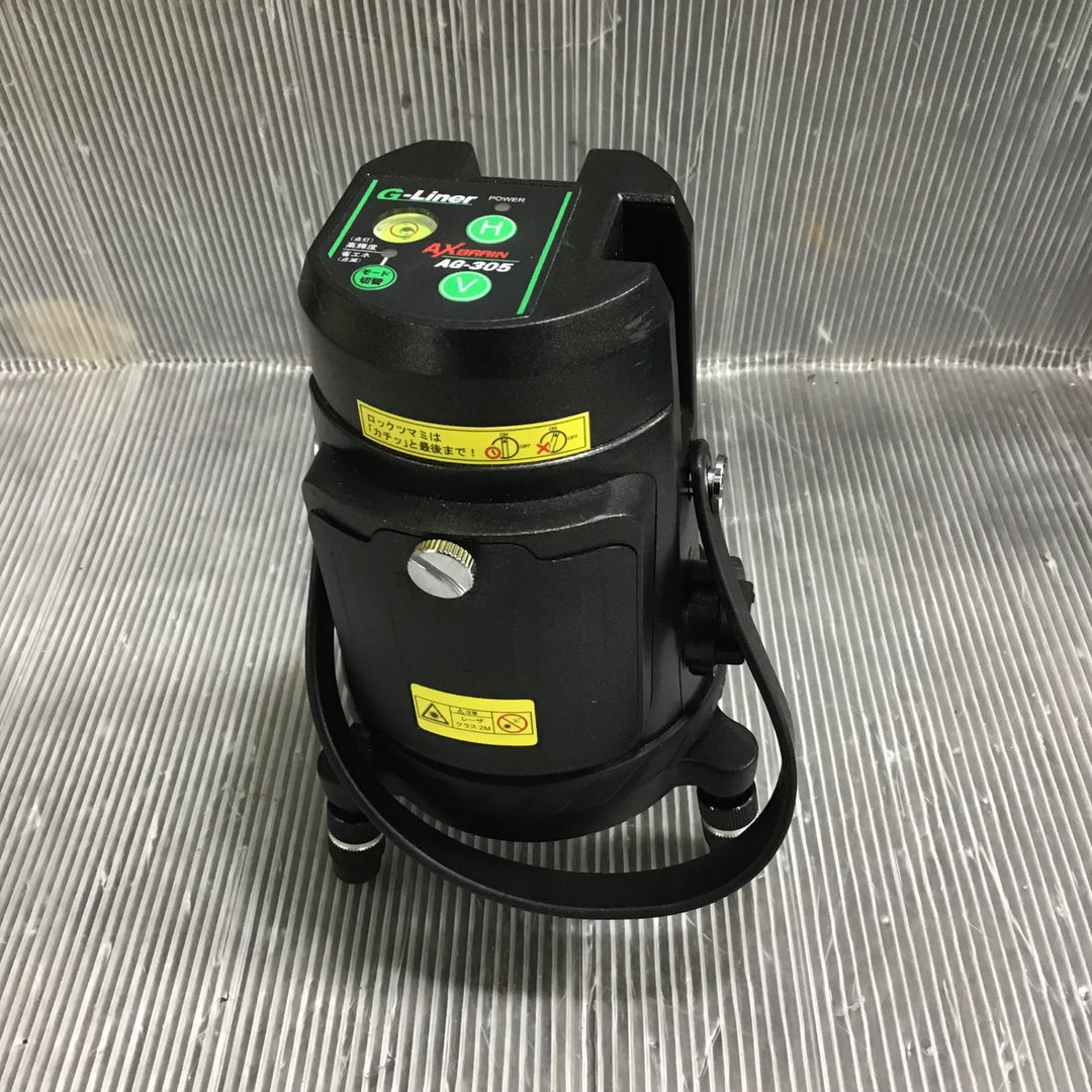 【中古美品】 アックスブレーン(AX BRAIN) AG-305 墨出し器 受光器対応 高輝度 グリーンレーザー (屋内・屋外兼用) 【草加店】