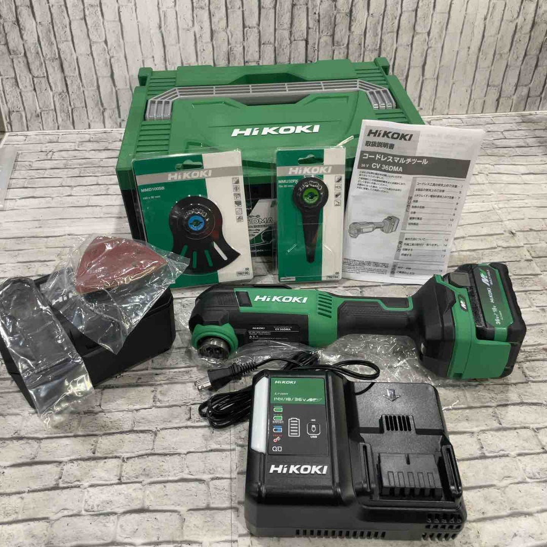 HiKOKI(ハイコーキ) 36V 充電式 マルチツール CV36DMA スターロック対応 MMU32PK+MMD100SB付特別セット 電池1個・充電器付 CV36DMA(XPCZ)【川口店】