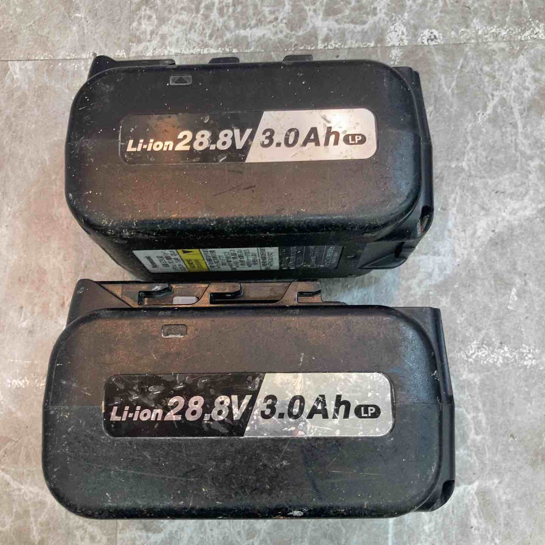 【中古品】パナソニック 純正 リチウムイオン電池パック 28.8V 3.0Ah EZ9L82 2個 + 急速充電器 EZ0L81 1個 計3点セット【八潮店】