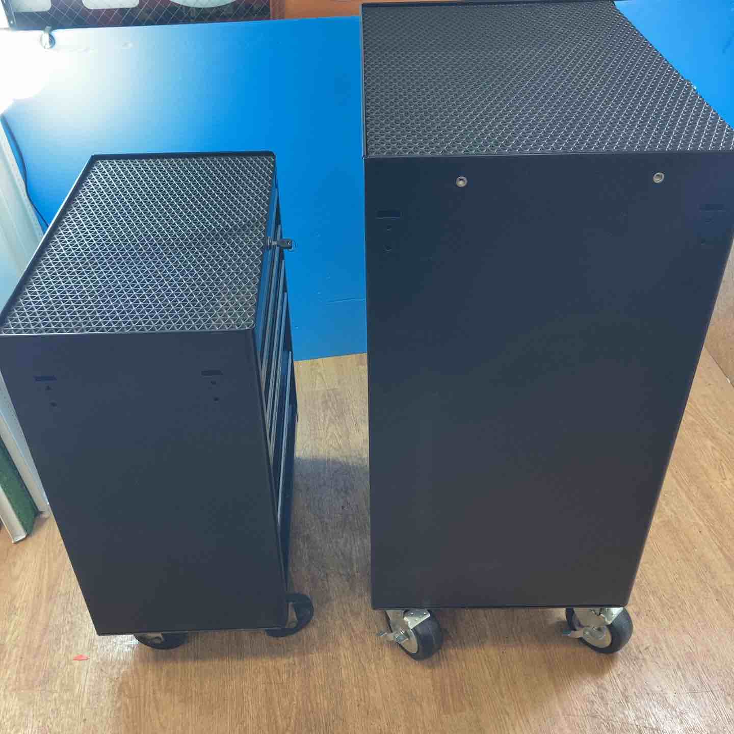 古道具）２段キャビネット　珍しい黒系色 古道具）2段キャビネット 珍しい黒系色