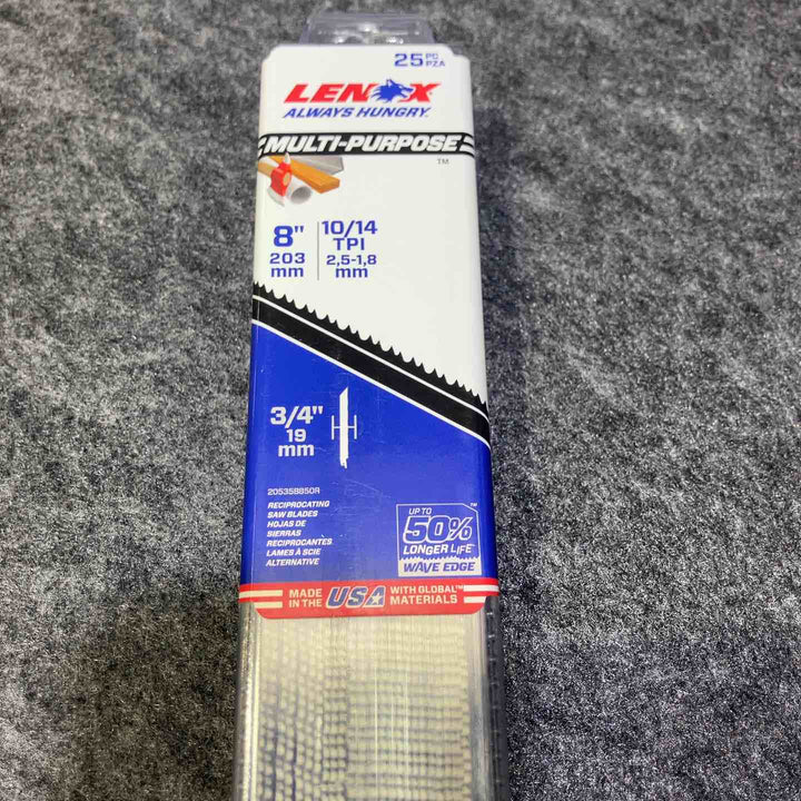 レノックス(LENOX) 200mm セーバーソーブレード 25枚入 20535B850R 8箱(200枚)セット レシプロソー替刃【桶川店】