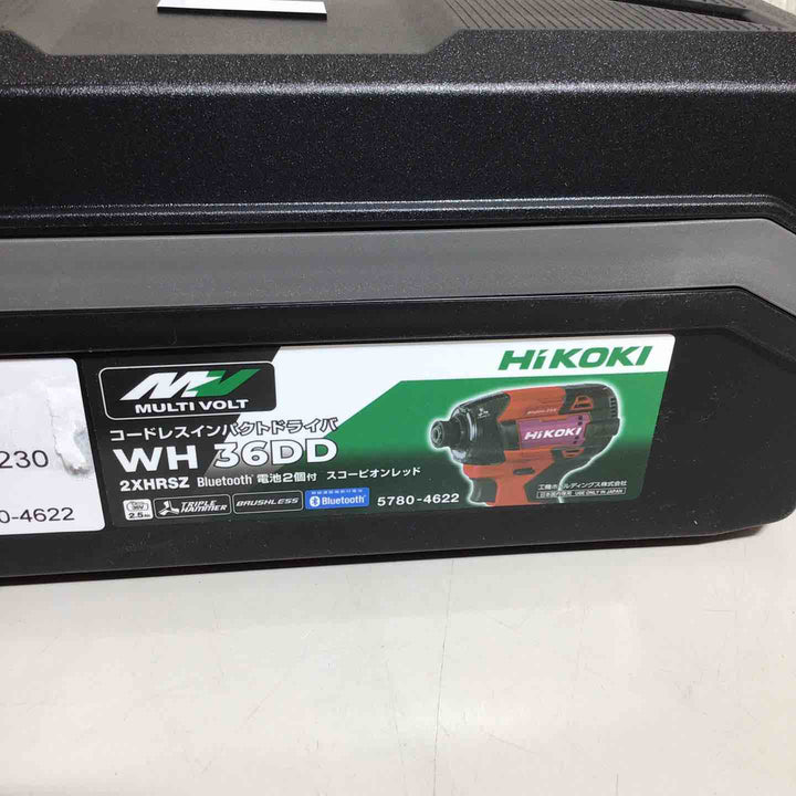 ★ハイコーキ(HIKOKI ※旧:日立工機) コードレスインパクトドライバ スコーピオンレッド WH36DD(2XHRSZ)【戸田店】
