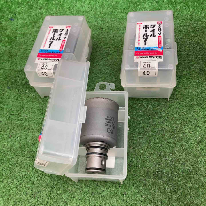 ミヤナガ エスロックタイルホルソー 40mm 3個セット【川越店】