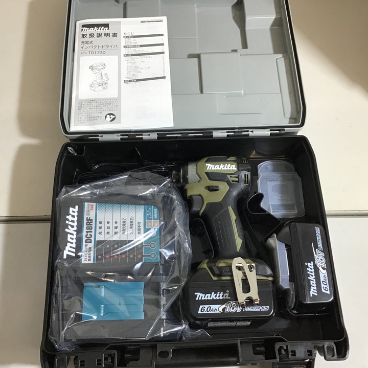 【未使用品】★makita マキタ 18V 充電式インパクトドライバ TD173フルセット 3台セット 青 黒 オリーブ ★送料無料★【戸田店】