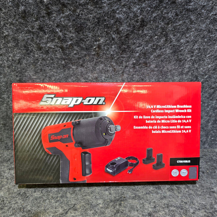 「【未使用品】スナップオン(Snap-on) 充電式インパクトレンチ CT861GMJ2 3/8sq 充電器＋バッテリ2個 元箱あり ガンメタ【桶川店】