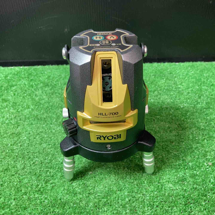 ◇リョービ レーザー墨出器 635nm赤色半導体レーザ 作業範囲:屋内約10m/屋外約25m 収納ケース付 HLL-700 受光器付き！【岩槻店】