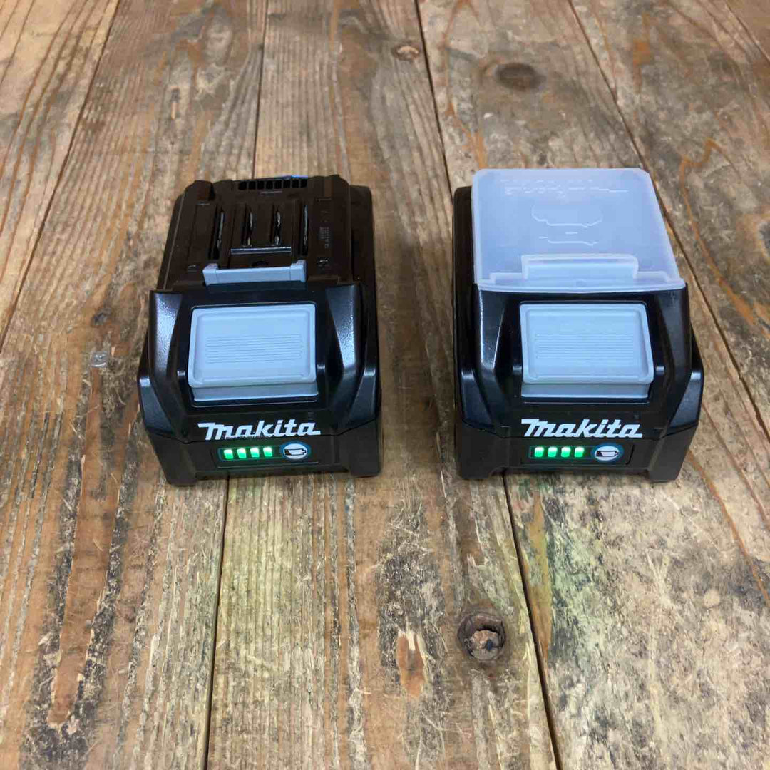 マキタ makita リチウムイオンバッテリー 40Vmax/4.0Ahバッテリー 2点 まとめ [充電回数1回.3回]【所沢店】