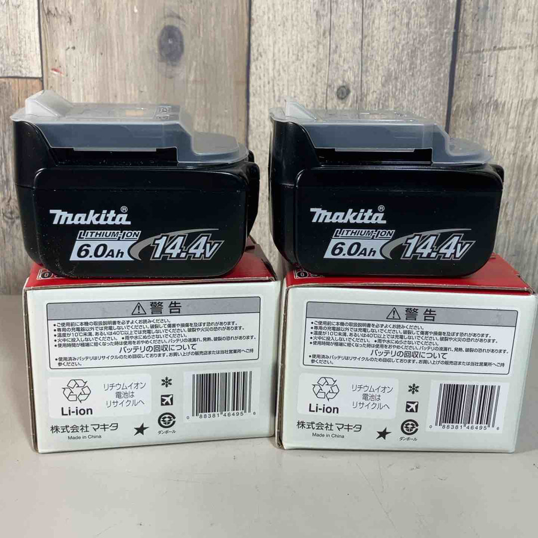 ▼マキタ(makita) リチウムイオンバッテリー 14.4V/6.0Ah BL1460B ２個セット 純正品【戸田店】