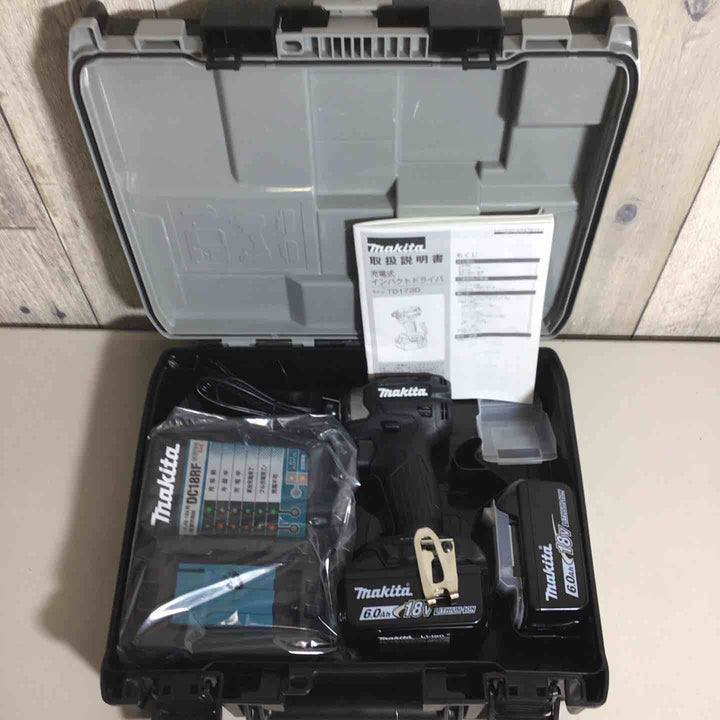 【未使用品】マキタmakita コードレス インパクトドライバー TD173DRGXB インパクト フルセット ブラック 黒 純正 充電式 18V 【戸田店】