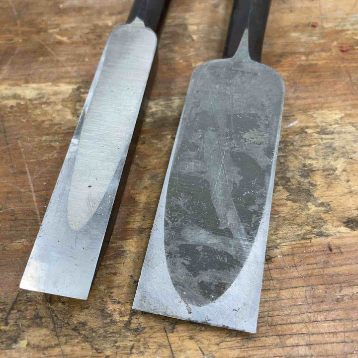 【中古品】　「菊弘丸」銘 鑿 2本組 和工具 大工道具【柏店】
