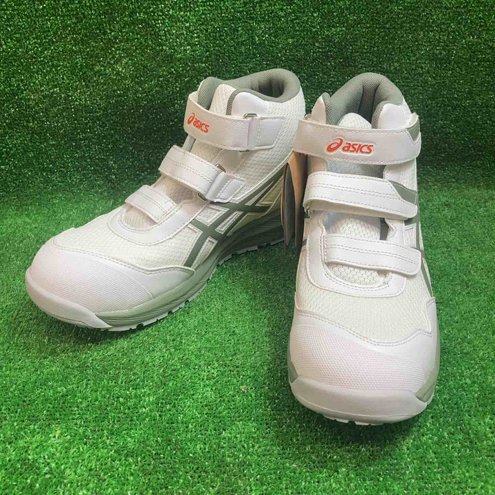 ◇[アシックスワーキング] 安全靴 ウィンジョブ CP216 ホワイト/ライケングリーン 26.0 cm 3E【川越店】