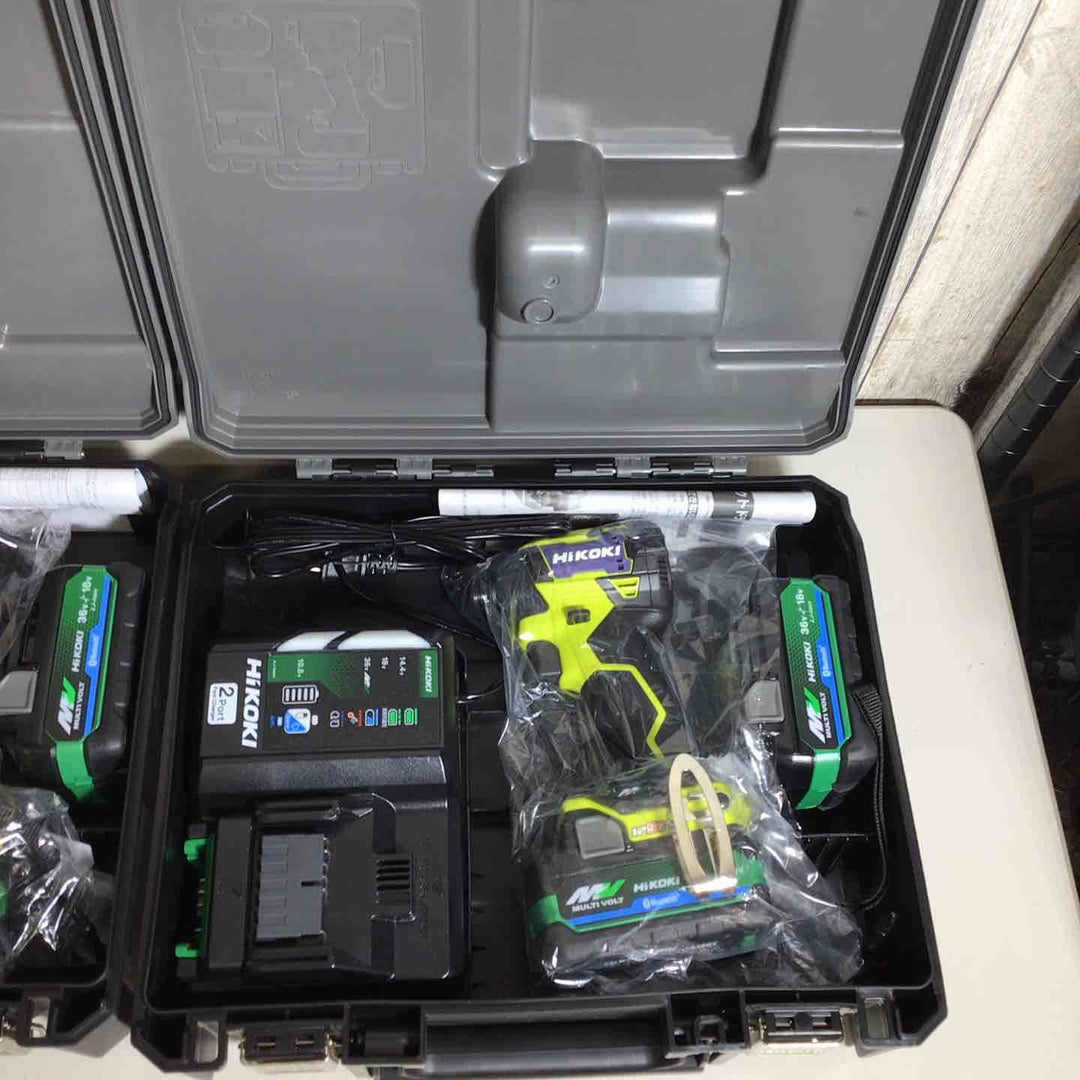 【未使用品】 2台セット ハイコーキ HIKOKI 日立 コードレス インパクトドライバ スパイダーイエロー WH36DD(2XHYSZ) インパクト イエロー 黄 純正 充電式 【戸田店】