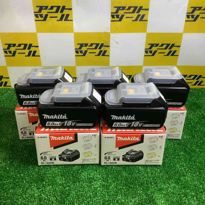 マキタ makita 18V6.0Ahバッテリー BL1860B 純正品 5個セット♪　【越谷店】