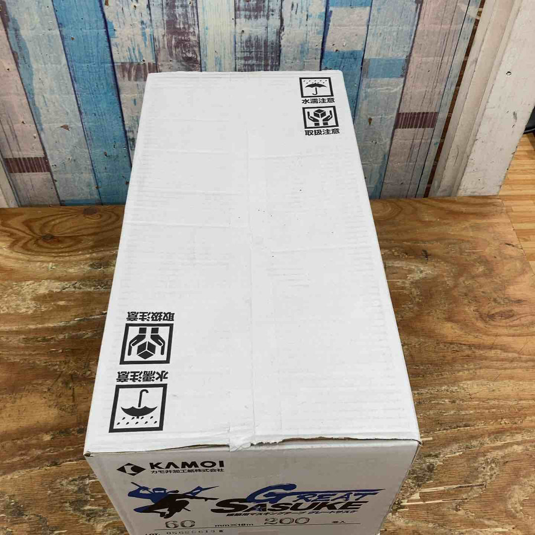 ◇カモ井(KAMOI) マスキングテープ グレートサスケ 60mm×18m 200巻（20巻き×10箱)【柏店】