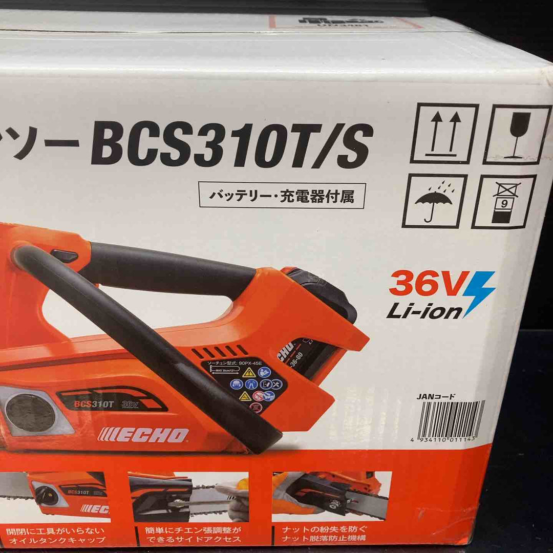 【未使用品】エコー(ECHO) やまびこ 充電式チェンソー 36V BCS310T/S バッテリ・充電器付き【川越店】