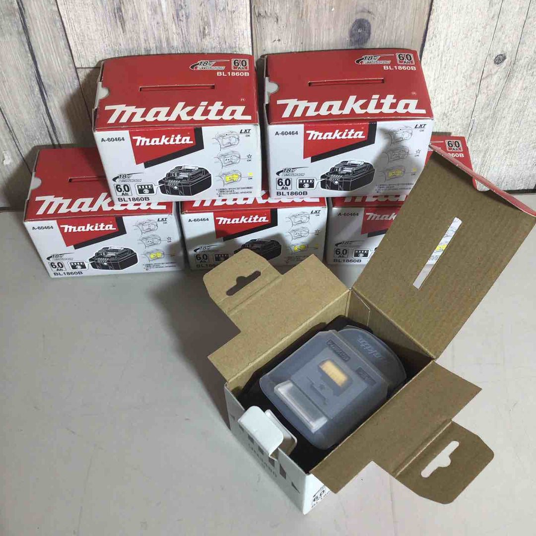 【未使用品】 純正 マキタ makita リチウムイオンバッテリー 18V/6.0Ah BL1860B 6個 バッテリー 純正品 18V 【戸田店】
