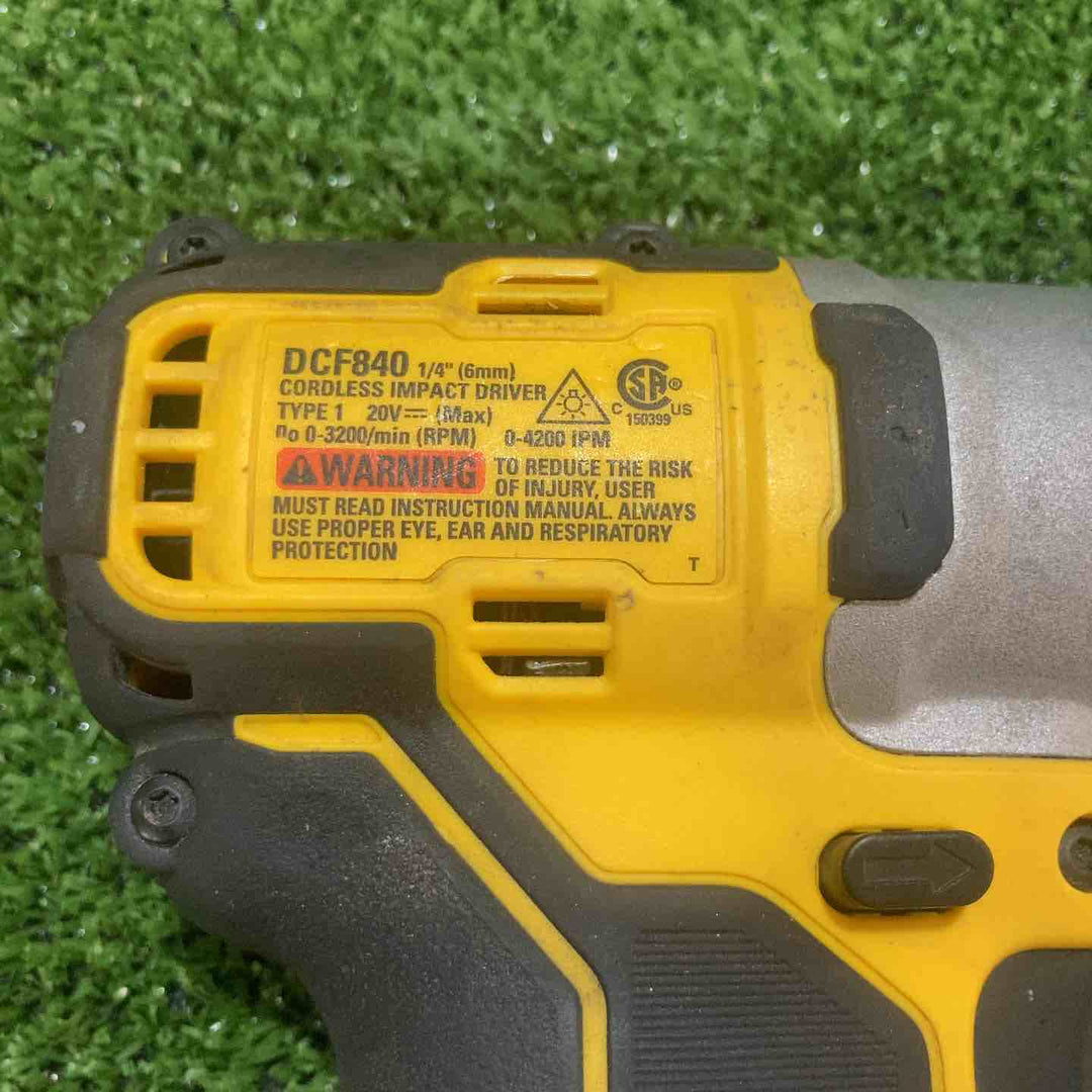 ◇デウォルトDeWALT 20V インパクトドライバ DCF840【川崎店】
