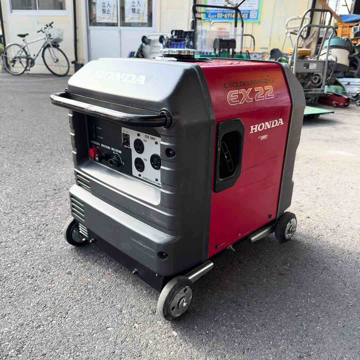【中古・店頭受取り限定】 ホンダ HONDA  サイクロコンバーター 発電機 EX22 車輪 二重防音構造 【桶川店】