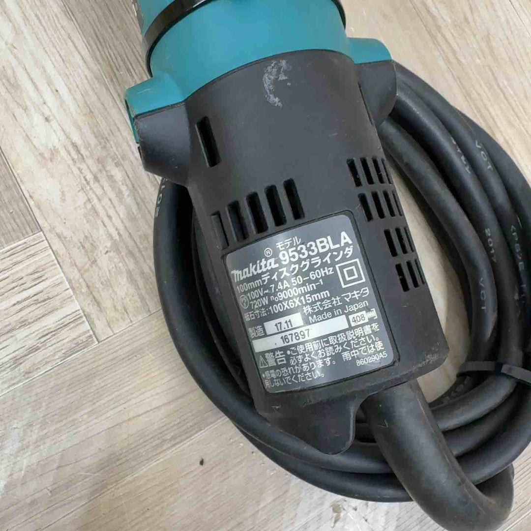 ☆マキタ(makita) ディスクグラインダ 低速高トルク ブレーキ付 100mm 9533BLA【八潮店】