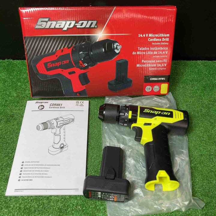 スナップオン/Snap-on コードレスドリルドライバー CDR861HVW1 イエロー バッテリー1個【岩槻店】