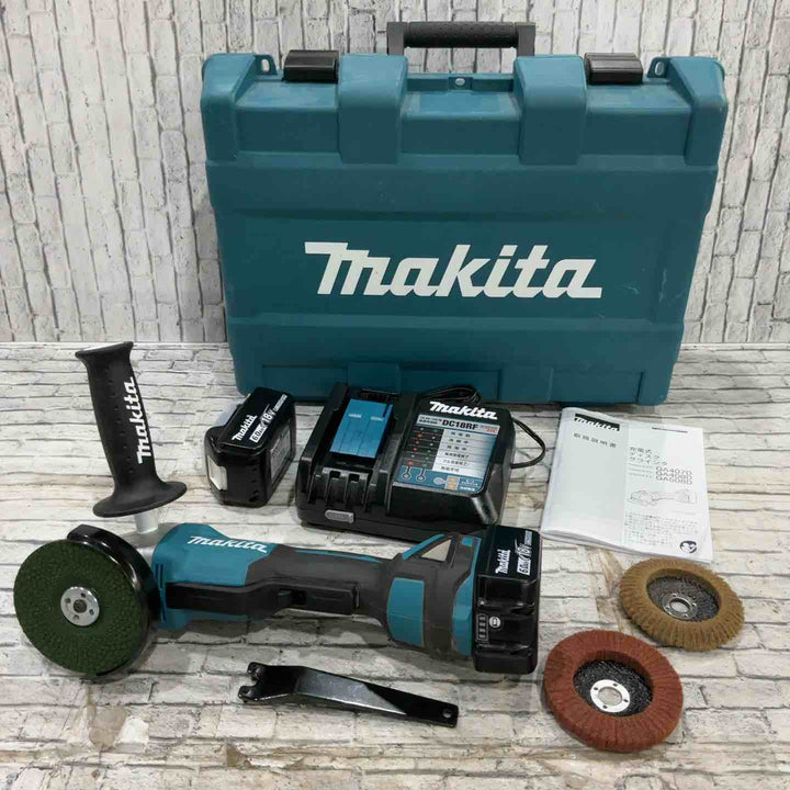 ★マキタ(makita) 100mmコードレスディスクグラインダ GA408DRGX 18V フルセット 動作確認済み【川口店】