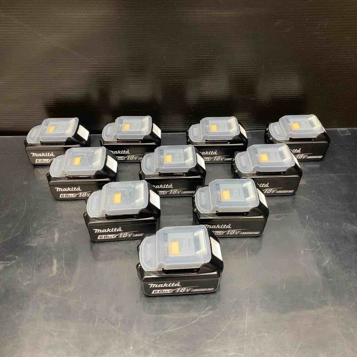 【未使用品】マキタ(makita) 純正 リチウムイオンバッテリー 18V/6.0Ah BL1860B 正規品 10個セット【川越店】