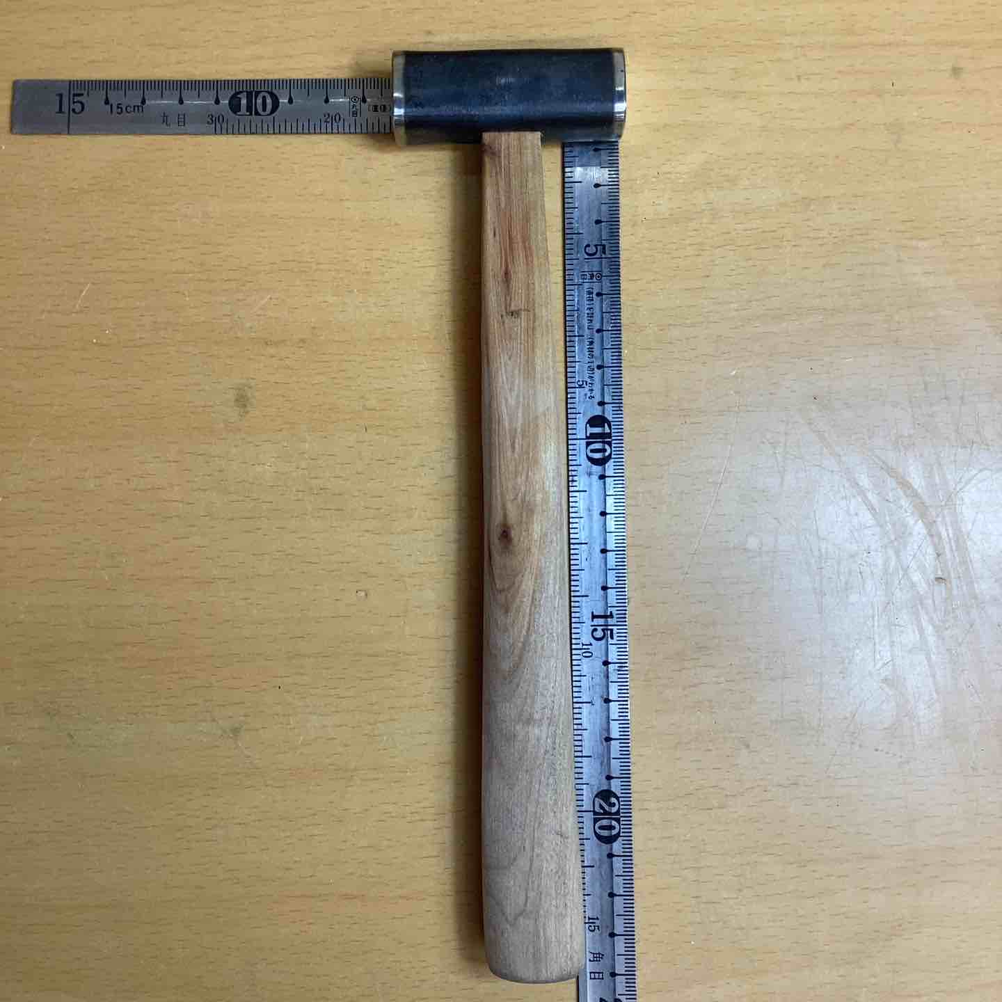 正行 まさつら 四角 玄翁 玄能 黒打 40匁 約150g 火色仕上げ 山桜柄