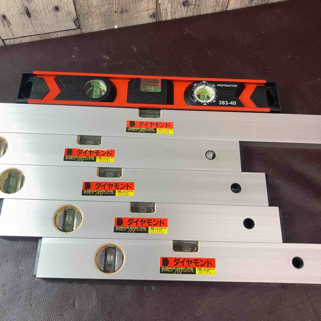 【未使用(店頭展示品)】 DIAMOND(ダイヤモンド)/RIDGID(リジッド) 水平器6本まとめ AL-120 383-40 【東大和店】